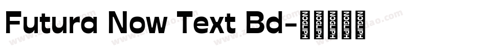 Futura Now Text Bd字体转换